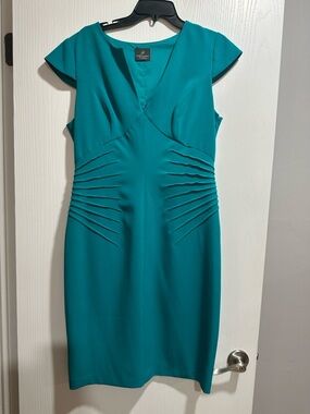 Adrianna Papell teal dress. I believe size 14. Brand new with tag.